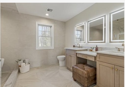 Master bath double vanity